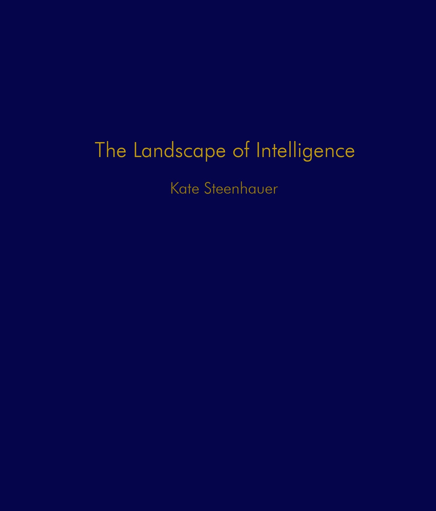 The Landscape of Intelligence - Tribute to Ada Lovelace -  Artist Booklet