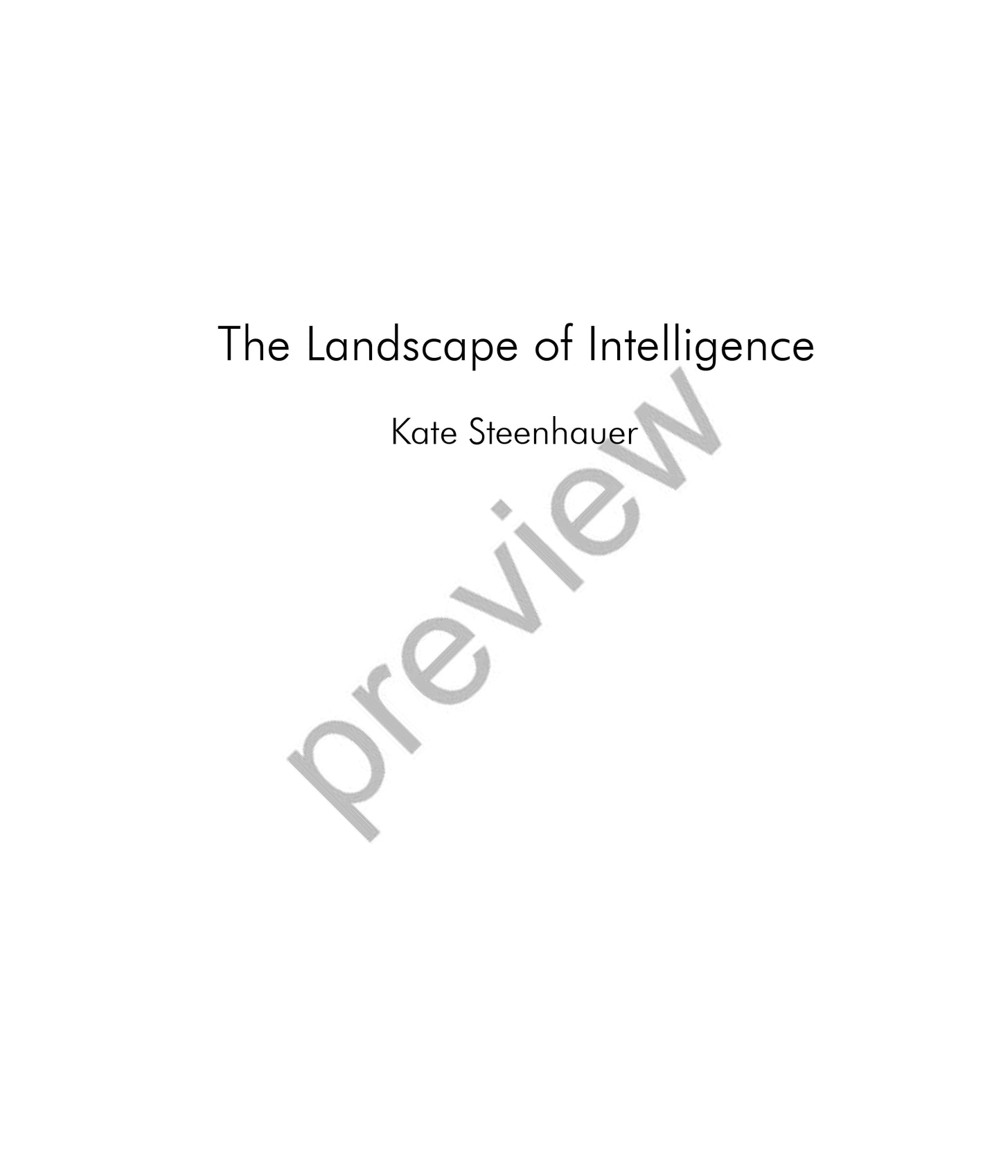 The Landscape of Intelligence - Tribute to Ada Lovelace -  Artist Booklet